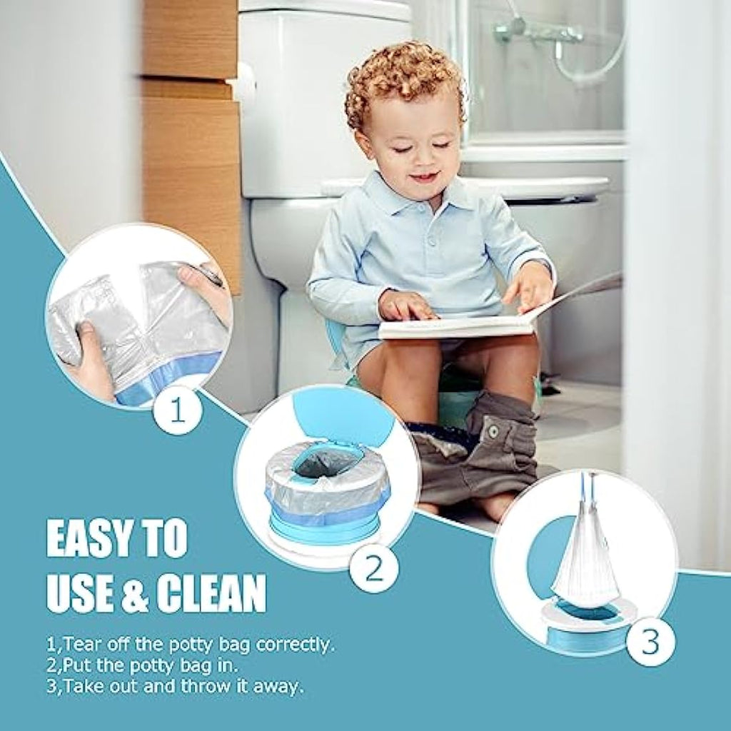 Jolof Store Disposable Potty Chair Liners – 90 Pack Universal Travel Bags