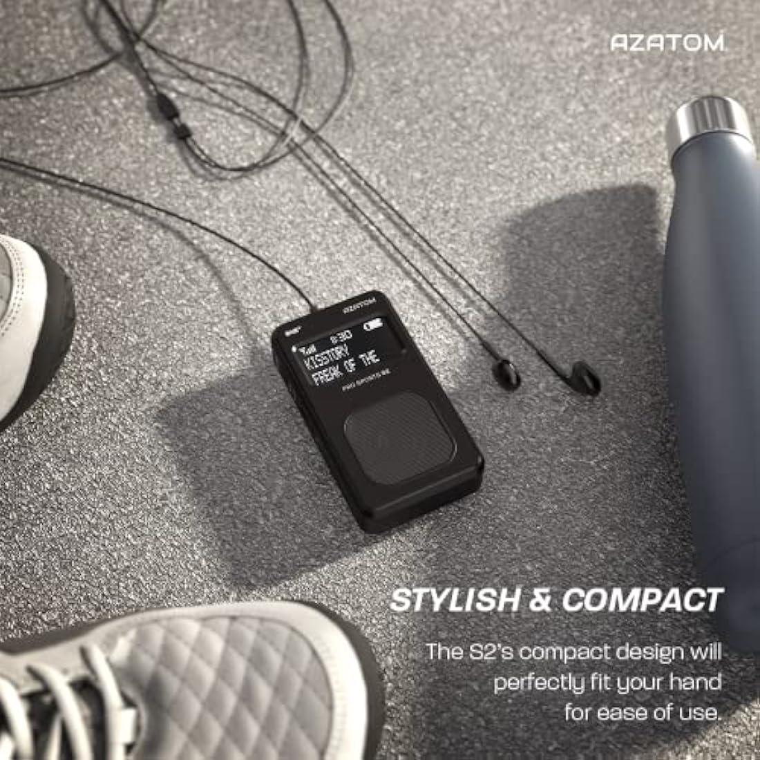 Azatom Pro Sports S2 Portable DAB/DAB+ & FM Radio with Earphones - Black