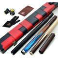 CUESOUL 57" Hand-Spliced 3/4 Snooker Cue | Ash Wood & Leatherette Case