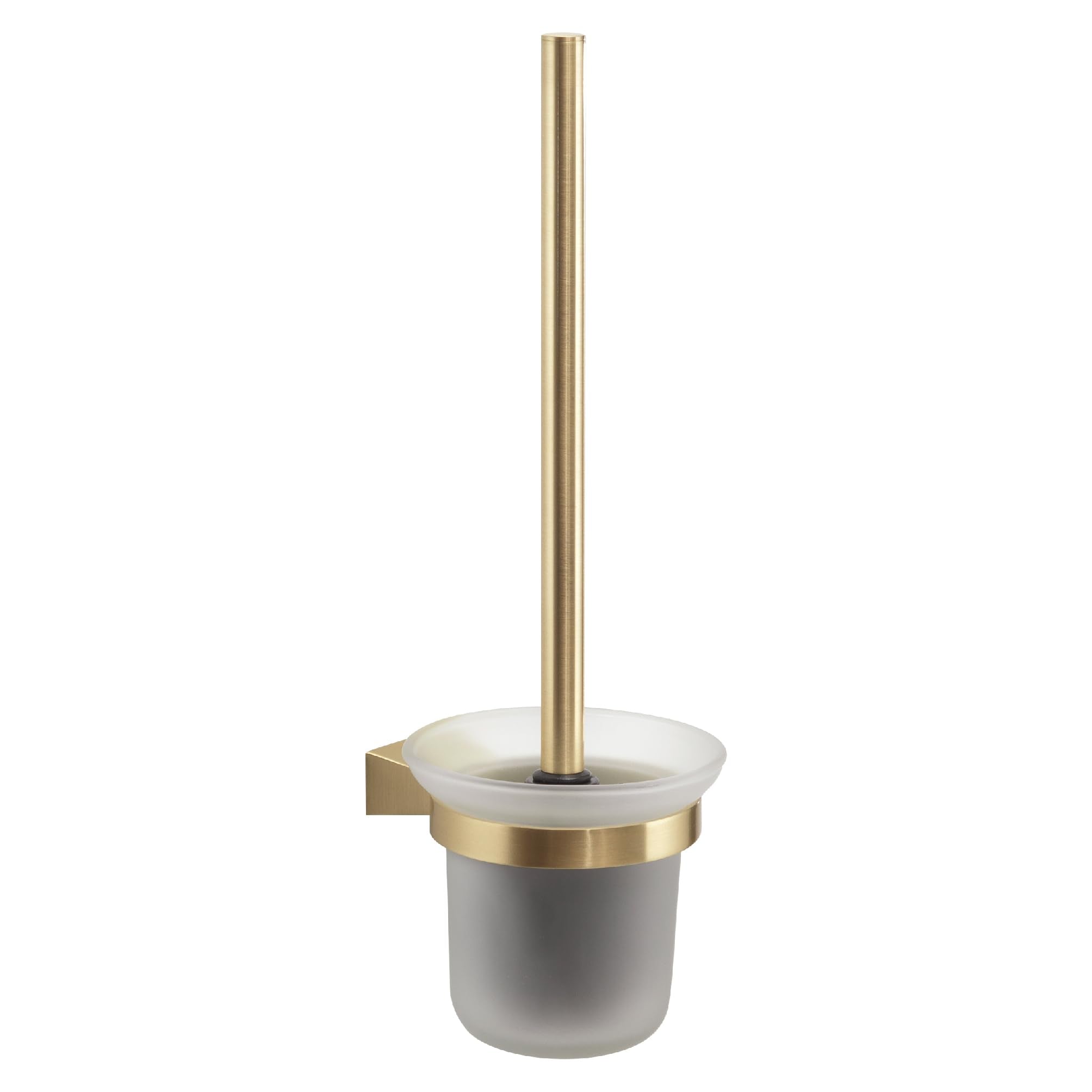Gedy Tonale Wall Mounted Toilet Brush Holder | Matte Gold Stainless Steel
