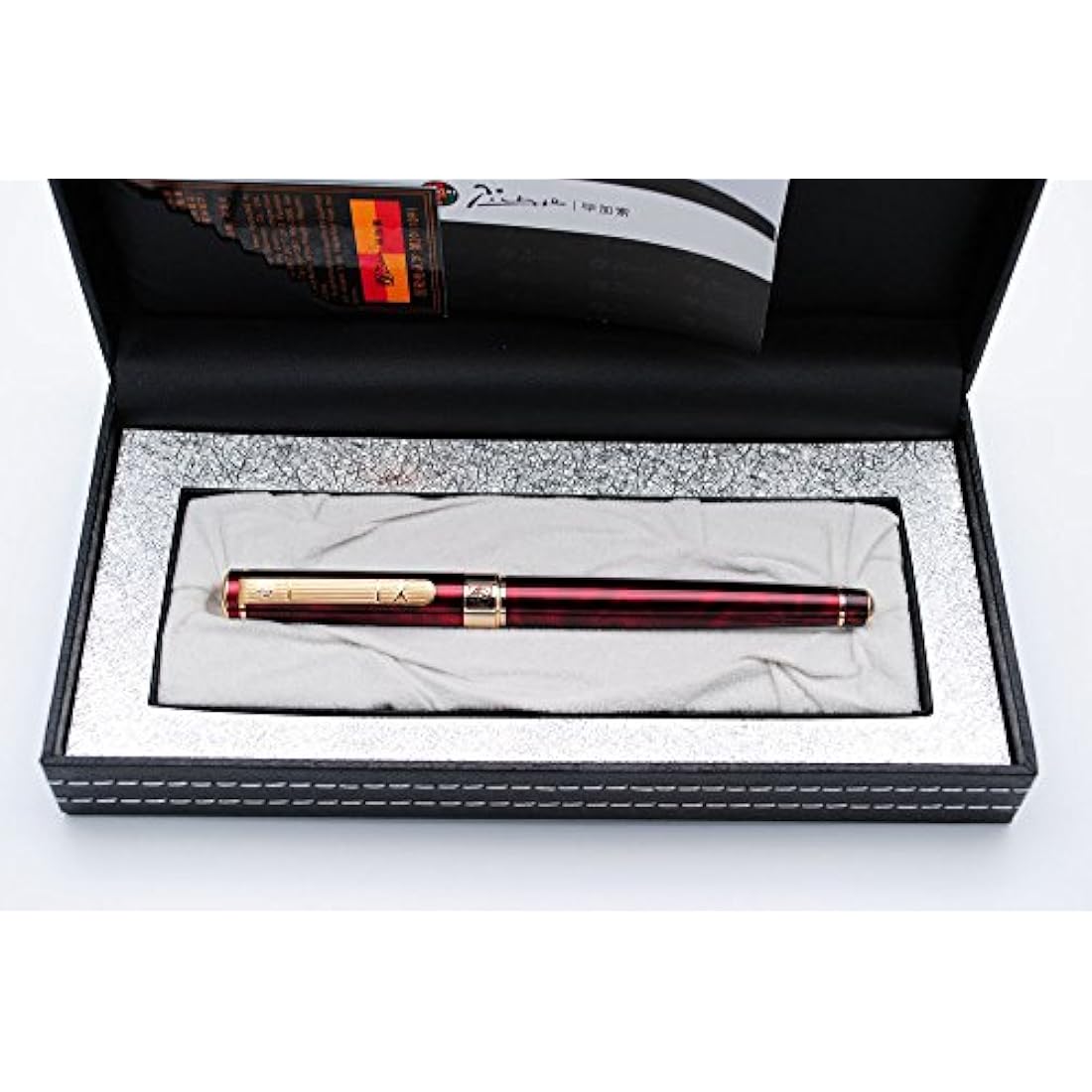 Picasso 902 Gentleman Fountain Pen – Carnelian Red with Medium Nib