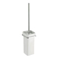 TATAY Wall Mounted Toilet Brush Holder | White Ceramic & Aluminium