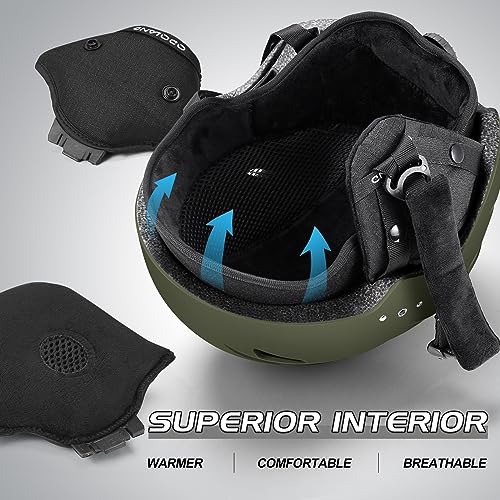 Odoland Ski Helmet with VLT 18% Visor – Adjustable Snowboard Helmet