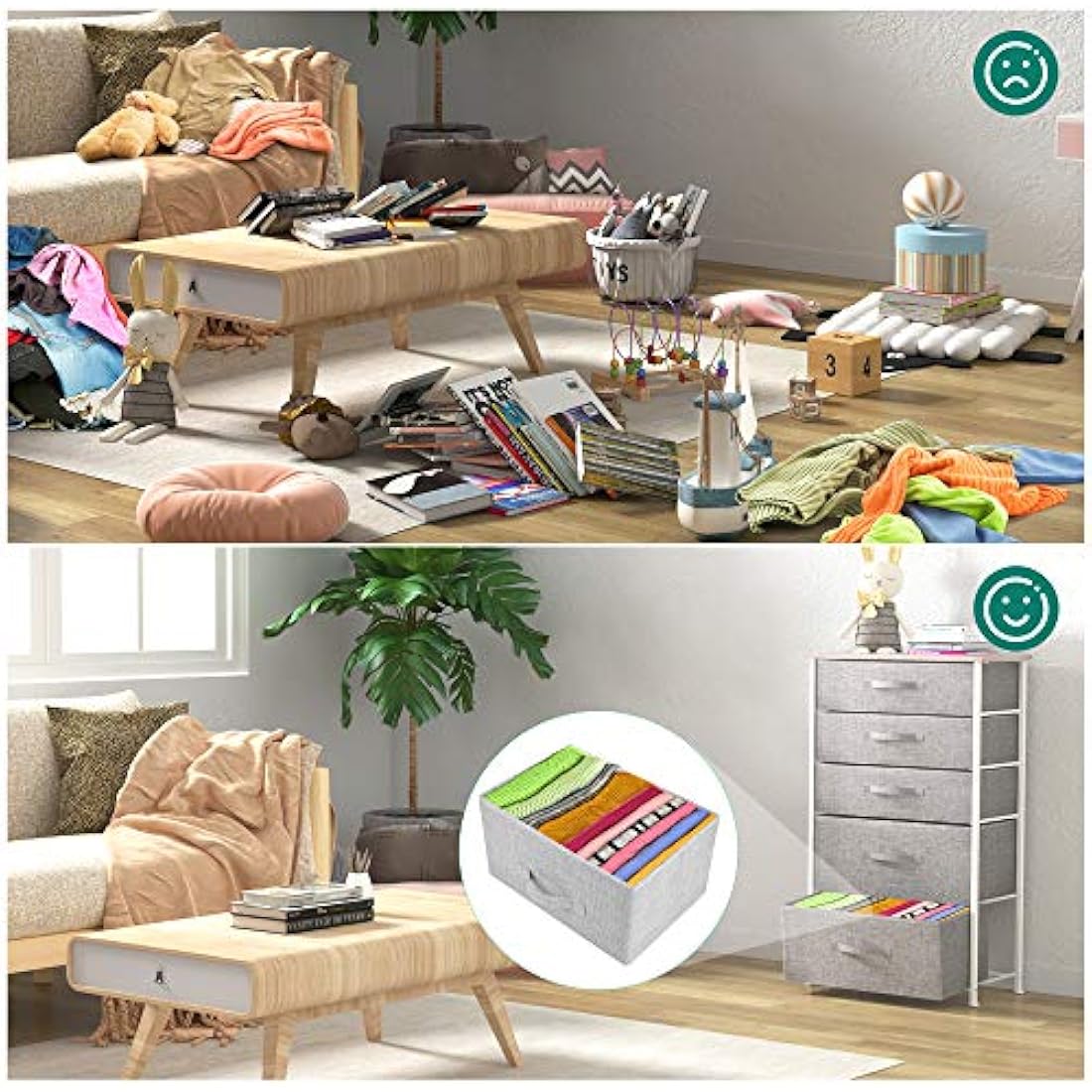 YITAHOME 5-Drawer Fabric Dresser – Modern Storage Chest with Steel Frame