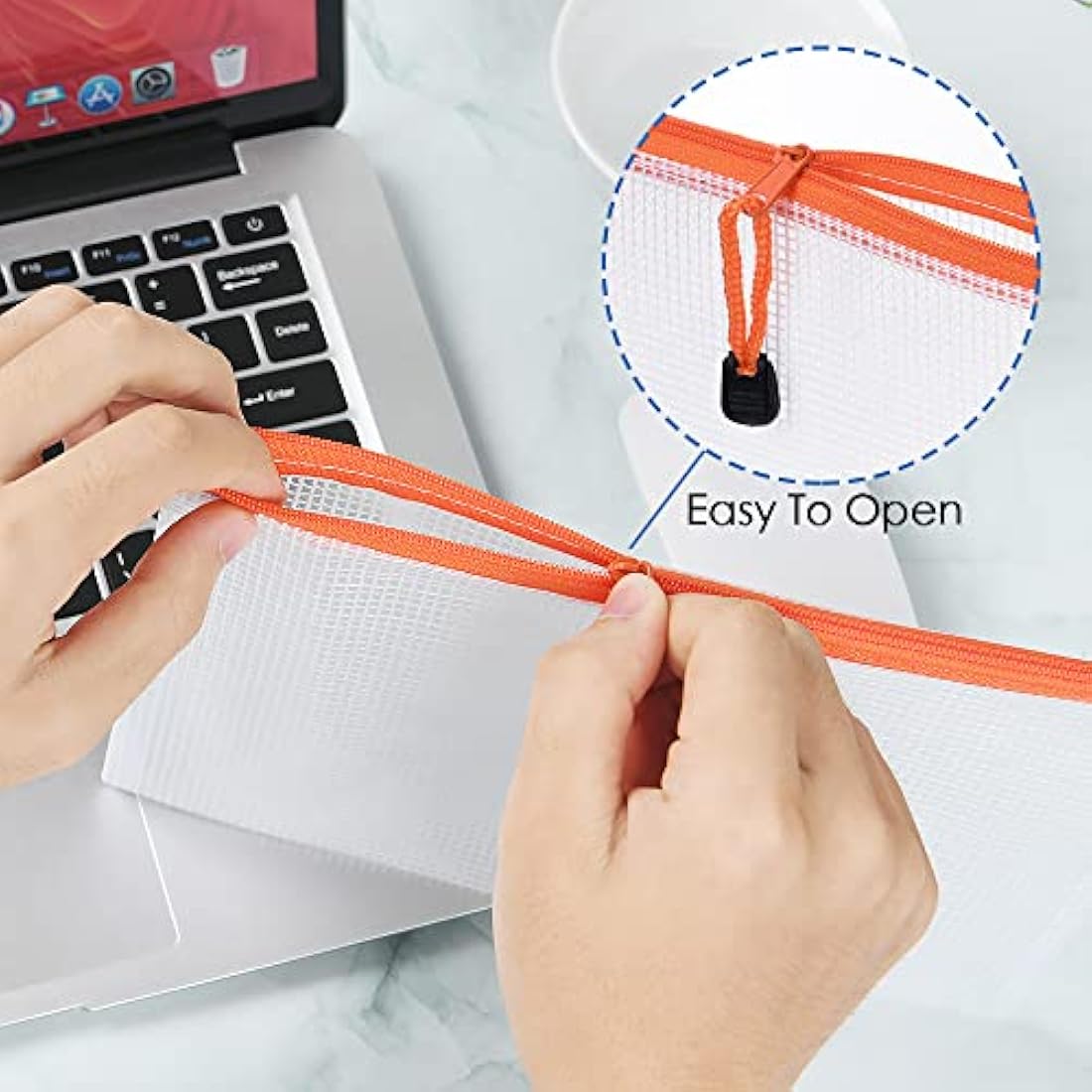 Vicloon A5 Mesh Document Wallets | 10Pcs Waterproof Zipper File Bags