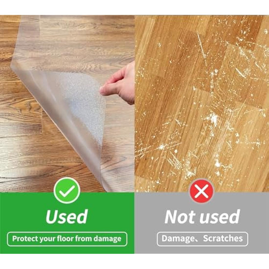 SHAREWIN Office Chair Mat for Hardwood Floors | 120x90cm PVC Protector