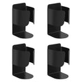 Stainless Steel Electric Toothbrush Holder - 4 Pack Black