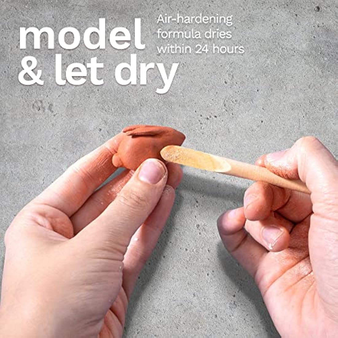 DAS Terracotta Air-Hardening Modelling Clay - 500g Professional Grade