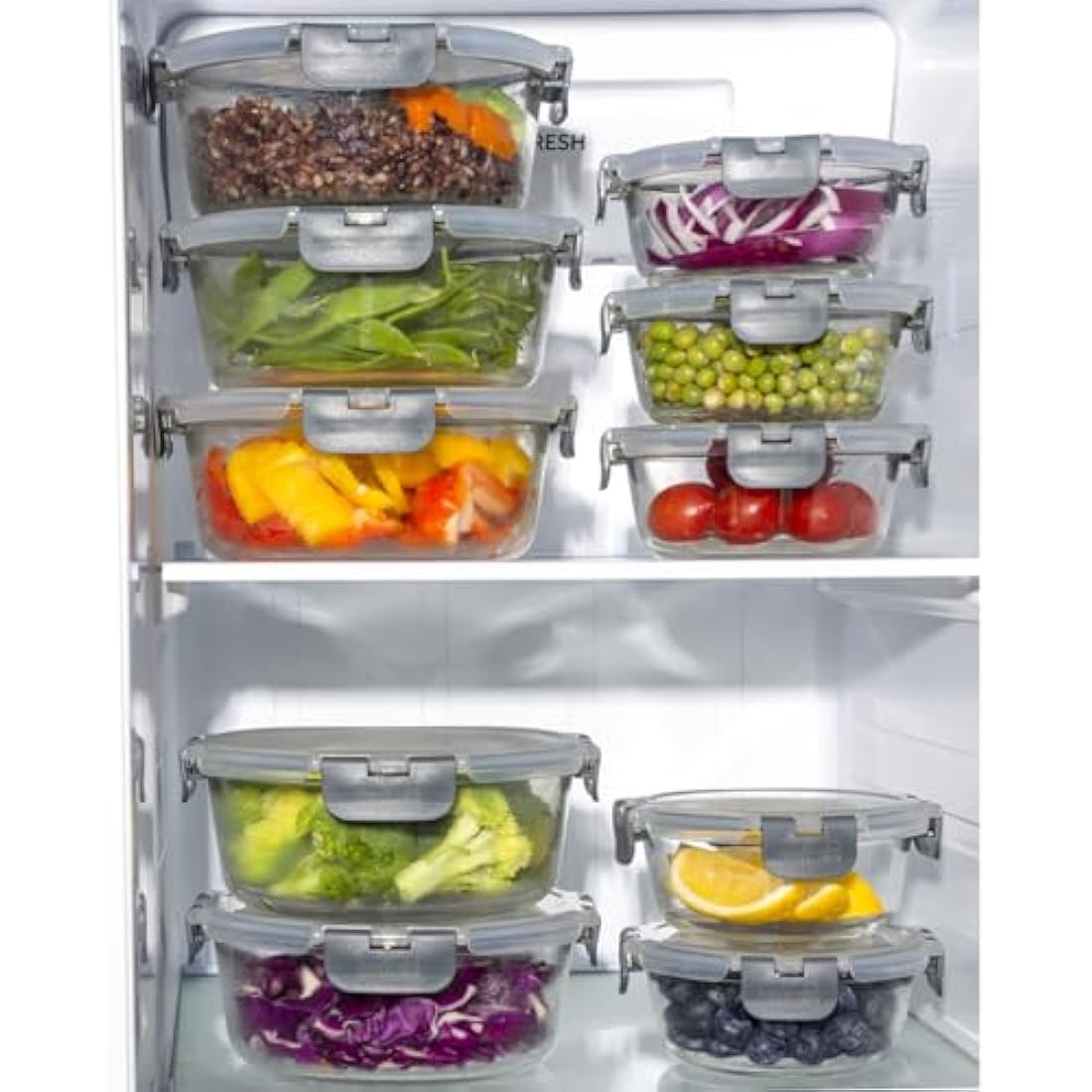 Igluu Glass Meal Prep Containers - 10 Pack Round Borosilicate Glass