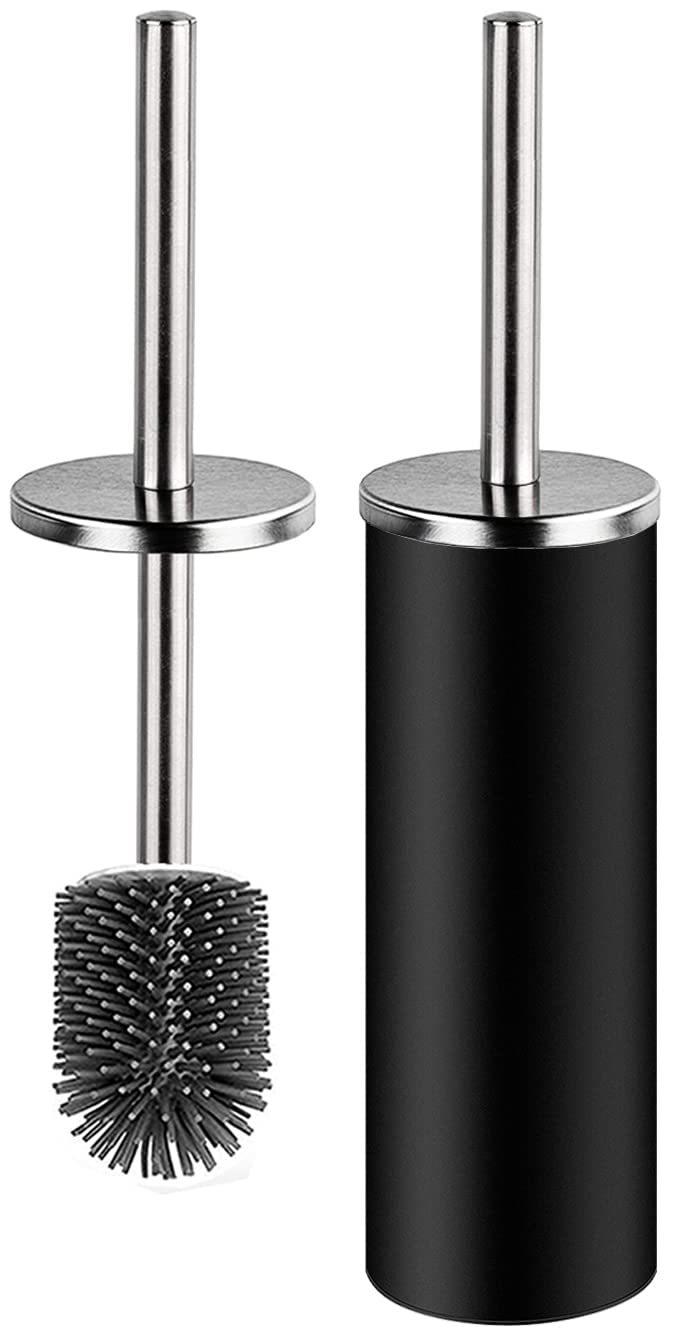 Bingobang Silicone Toilet Brush and Holder | Stainless Steel Handle