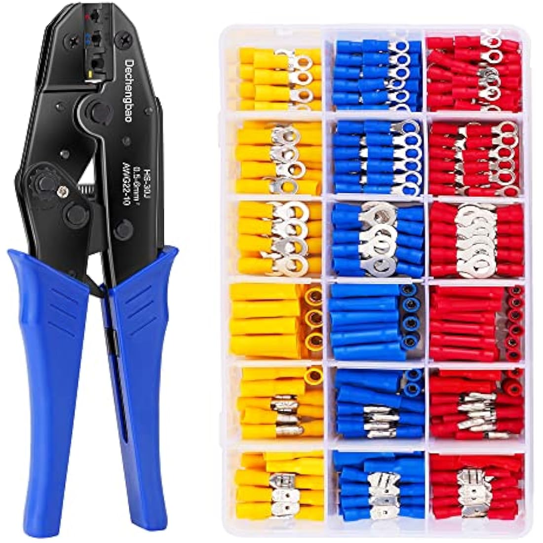 Ratchet Wire Crimping Tool Kit with 700 Connectors
