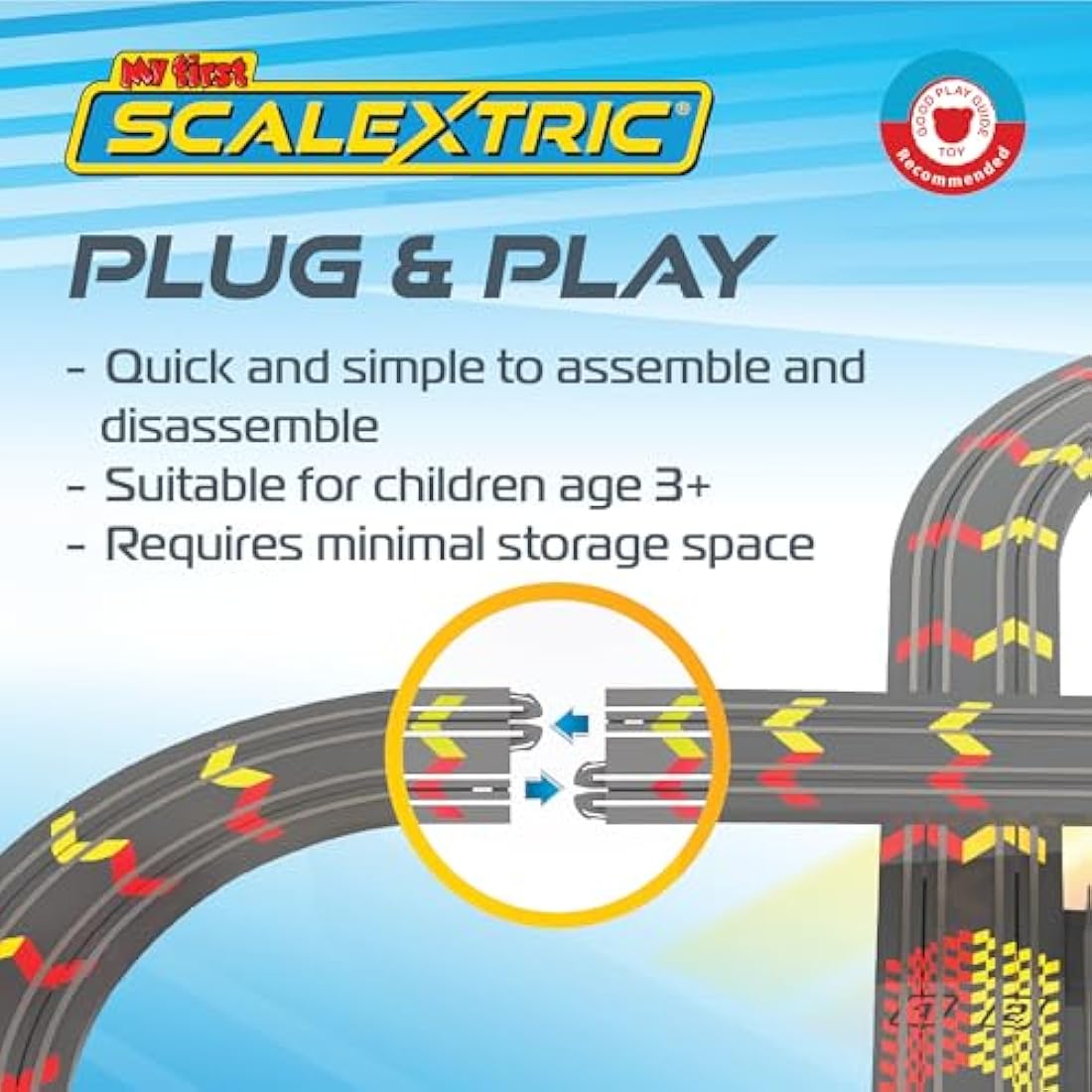 Scalextric My First Racing Track Set – Mains Powered Micro Slot Car Toy