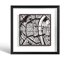 O3 Design Studio Cologne Marco de Papel para Mapas | Black Frame 9x9
