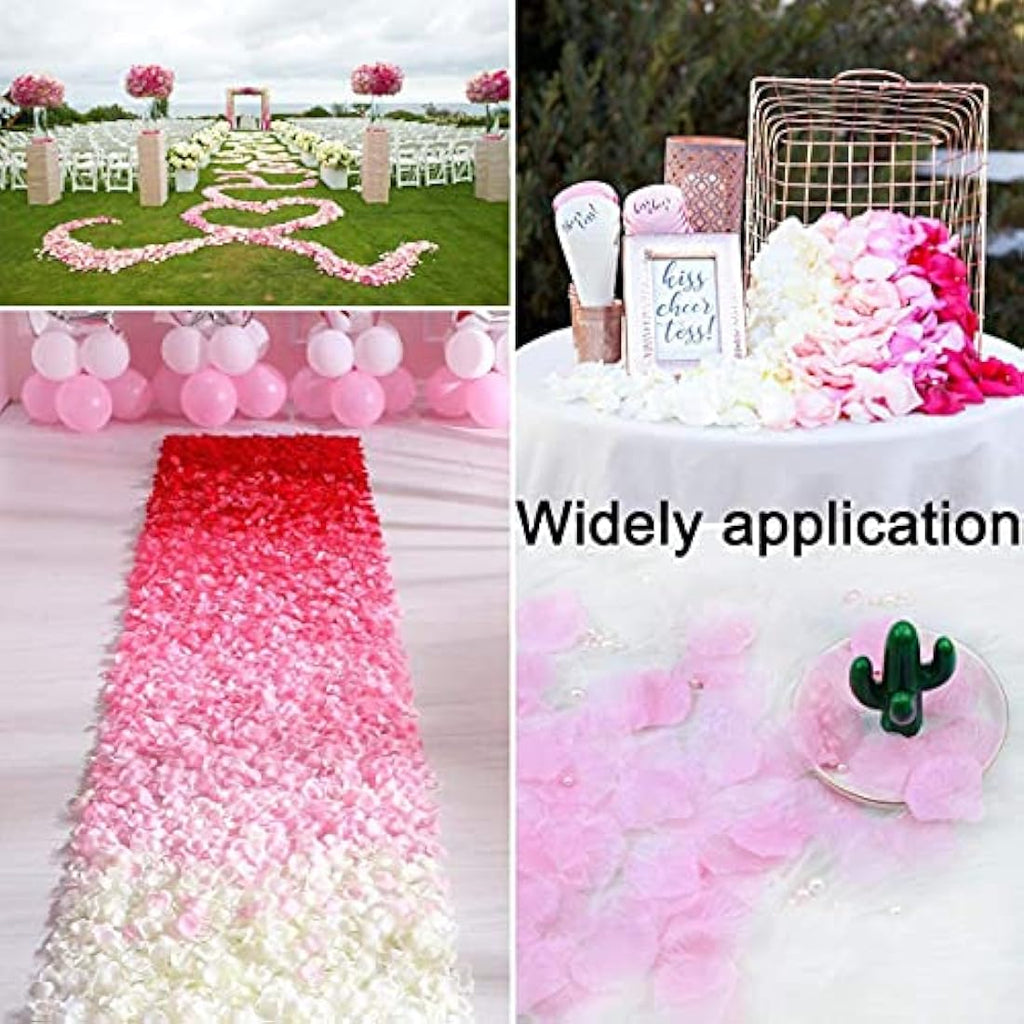 4000pcs Silk Rose Petals for Wedding Decor - White