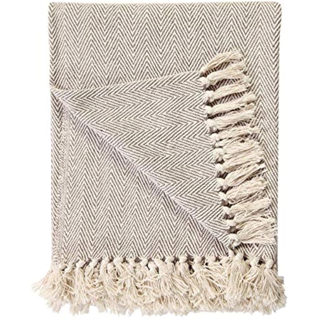 EHC Super Giant Herringbone Cotton Throw - 250 x 380cm Sofa Blanket