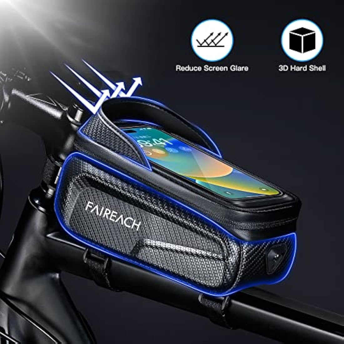 Faireach Waterproof Bike Handlebar Bag – Touchscreen Phone Mount Pouch