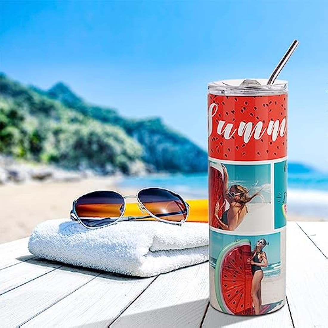 PYD Life Sublimation Skinny Tumbler | 20oz Straight Stainless Steel 4 Pack