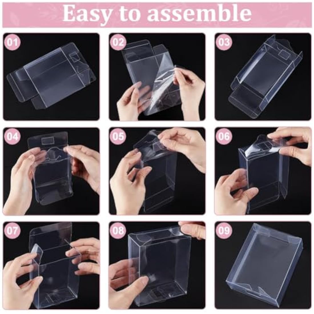 BENECREAT Clear PVC Wedding Favor Boxes - 30 Pack Transparent Gift Boxes