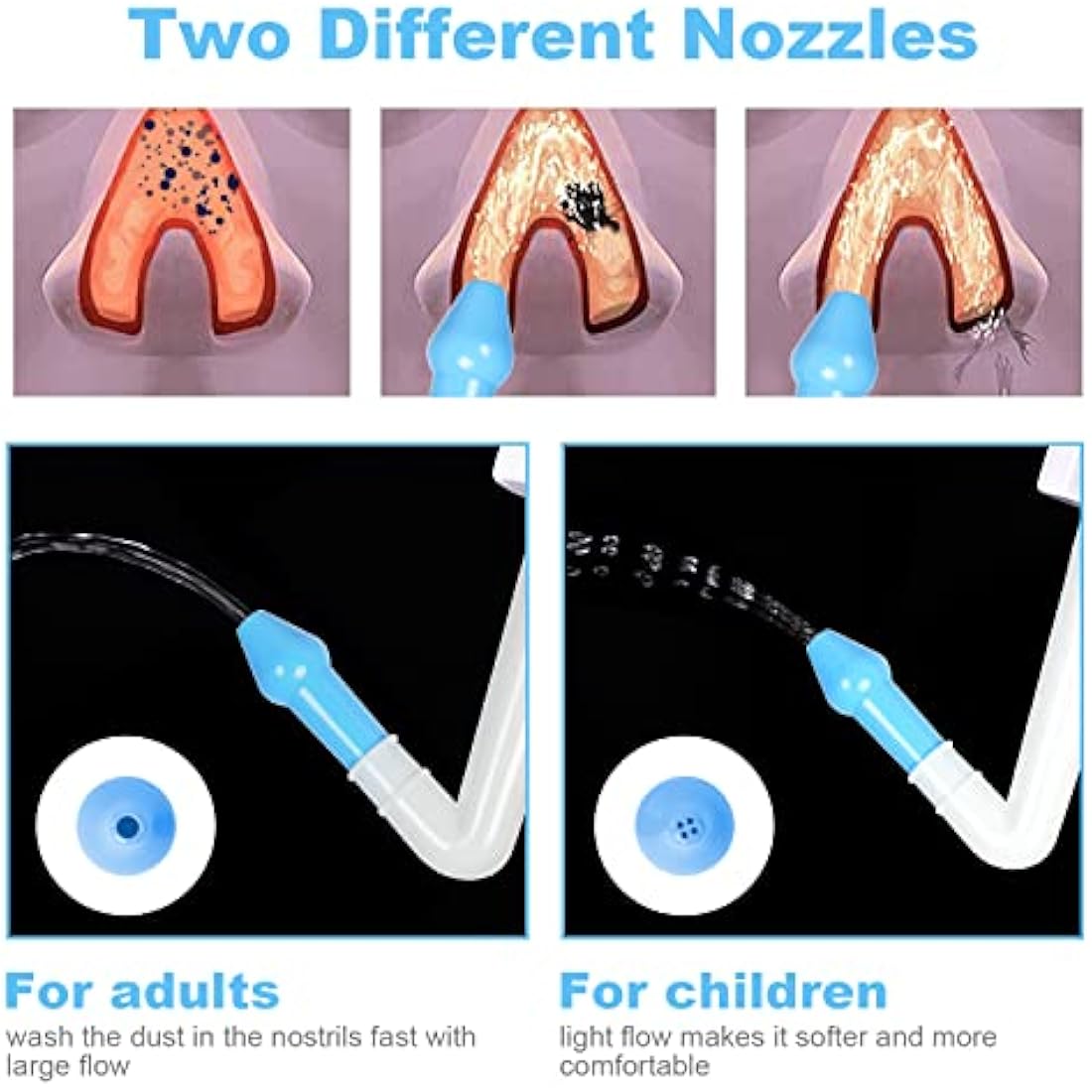 URAQT Neti Pot Nasal Rinse Kit – 300ml Sinus Irrigation with 40 Salt Packs