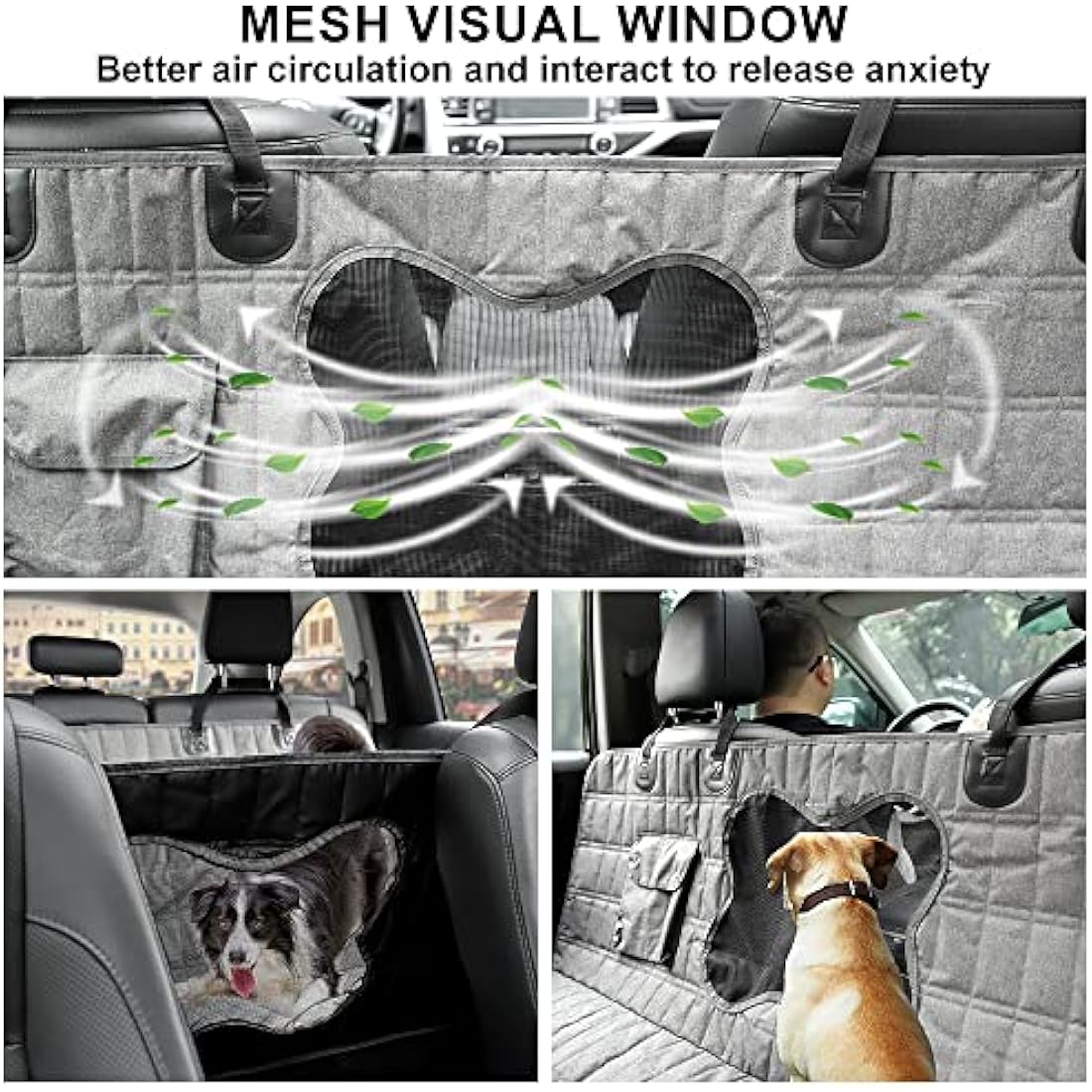 Plutus Pet Dog Car Seat Cover | Waterproof Hammock with Mesh Window