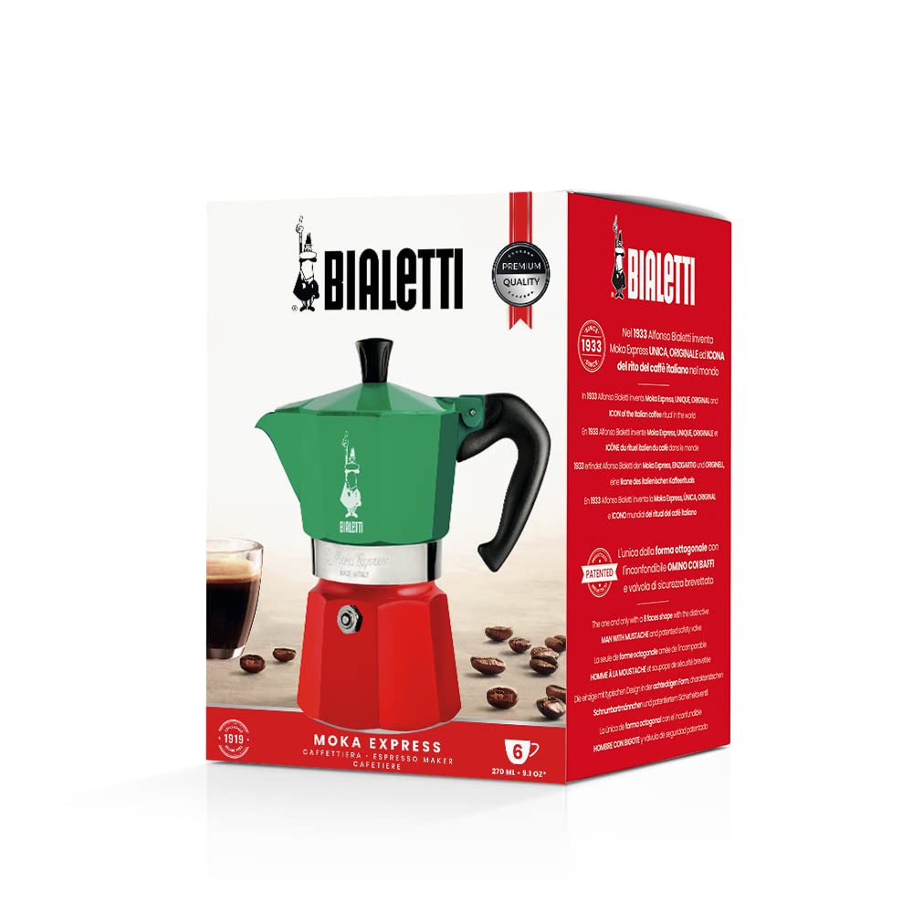 Bialetti Moka Express 6 Cup Stovetop Espresso Maker – Italian Coffee Pot