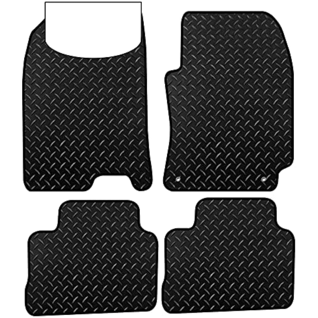BCM Hyundai Kona 2017-Onward Tailored 3mm Rubber Car Floor Mats - 4pc