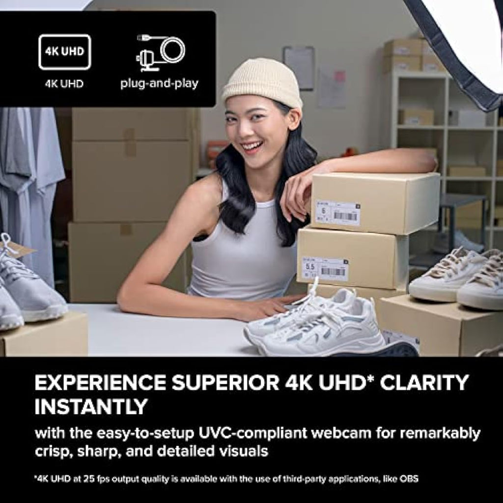 Creative Live! Cam Sync 4K UHD USB Webcam | 95° Wide-Angle & Dual Mics