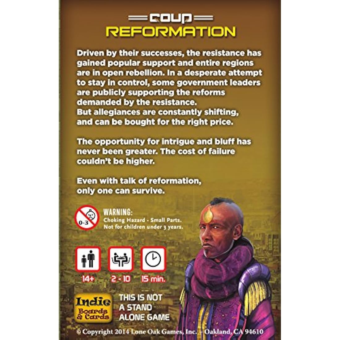Coup Reformation Expansion Card Game – Indie Board & Cards 2nd Edition