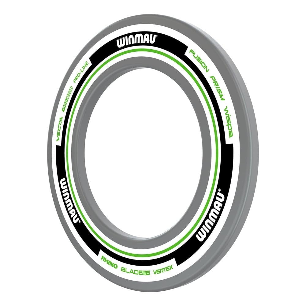 Winmau Dartboard Surround - High-Density Foam Wall Protector - White/Green