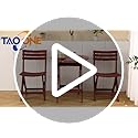 TAO ONE 3-Piece Plastic Folding Bistro Set – Portable Patio Furniture, Red