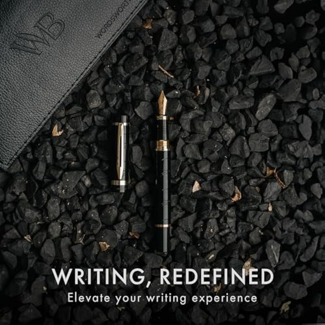Wordsworth & Black Primori Fountain Pen Set - Fine Nib, Black Gold