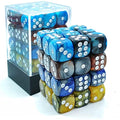Bescon 12mm D6 Dice Set - 36 Piece Gemini Rock Colors with Case