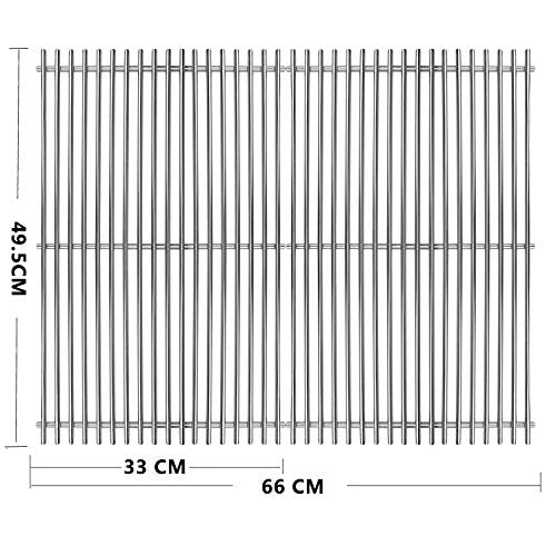 GFTIME Stainless Steel Cooking Grates for Weber Genesis 300 Series, 2-Pack