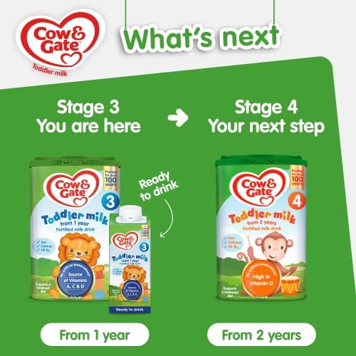 Cow & Gate 3 Toddler Milk Powder 1-2 Years, 800g (Pack of 6)