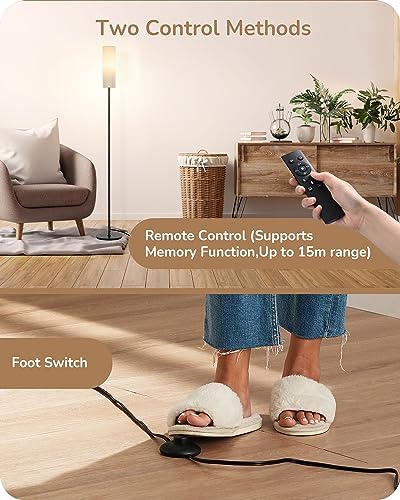 EDISHINE LED Floor Lamp – Dimmable Standing Lamp with Remote Control