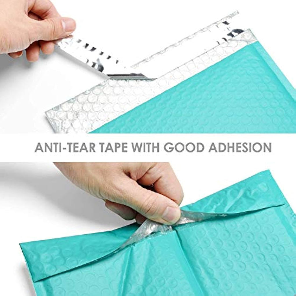 Switory Teal Poly Bubble Mailers – 21.6x28cm Padded Envelopes, 25 Pack