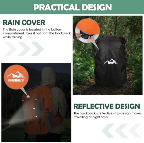 50L Hiking Backpack – Waterproof Camping Rucksack with Shoe Pocket