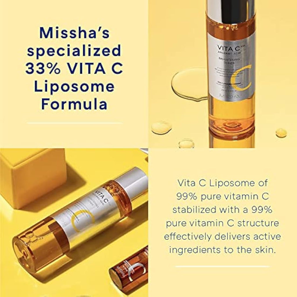 Missha Vita C Plus Brightening Toner – Vitamin C & PHA Exfoliator 200ml