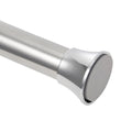 PadPure Stainless Steel Shower Curtain Rod – No-Drill Tension Pole, Silver