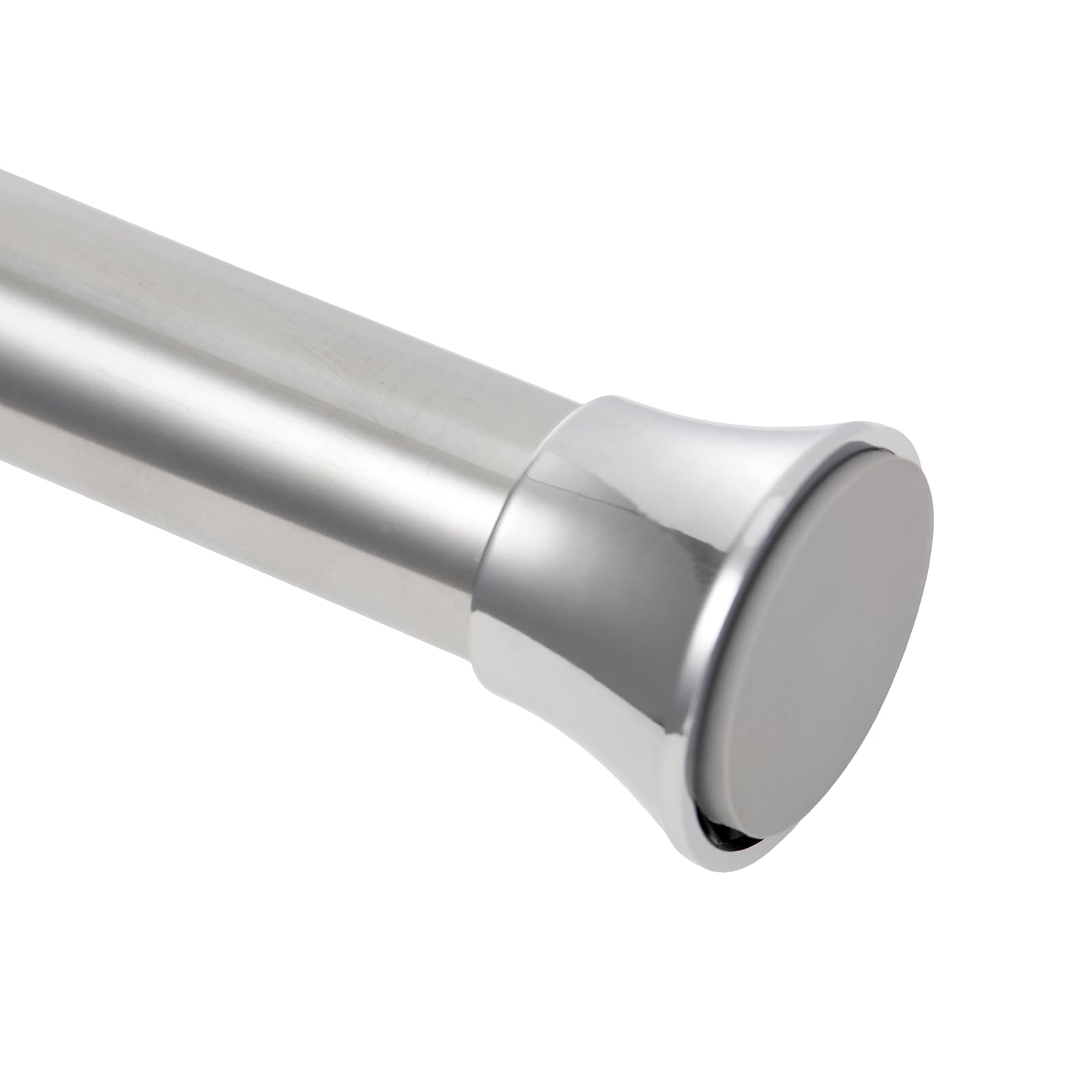 PadPure Stainless Steel Shower Curtain Rod – No-Drill Tension Pole, Silver