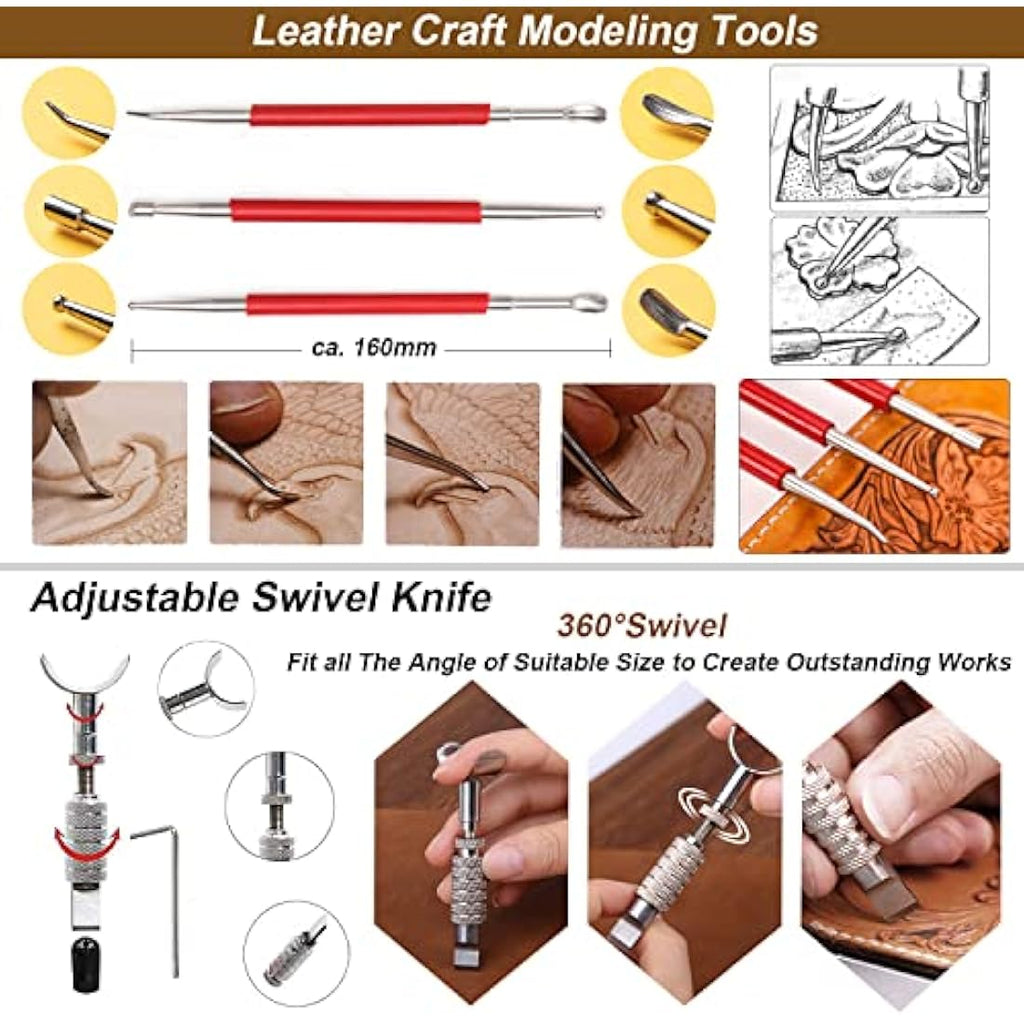 Leather Craft Tools Kit – DIY Sewing & Stitching Set