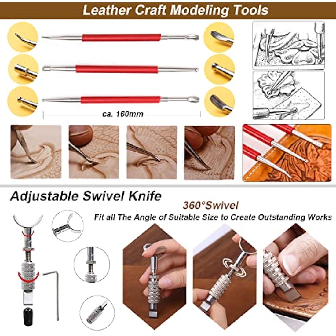 Leather Craft Tools Kit – DIY Sewing & Stitching Set