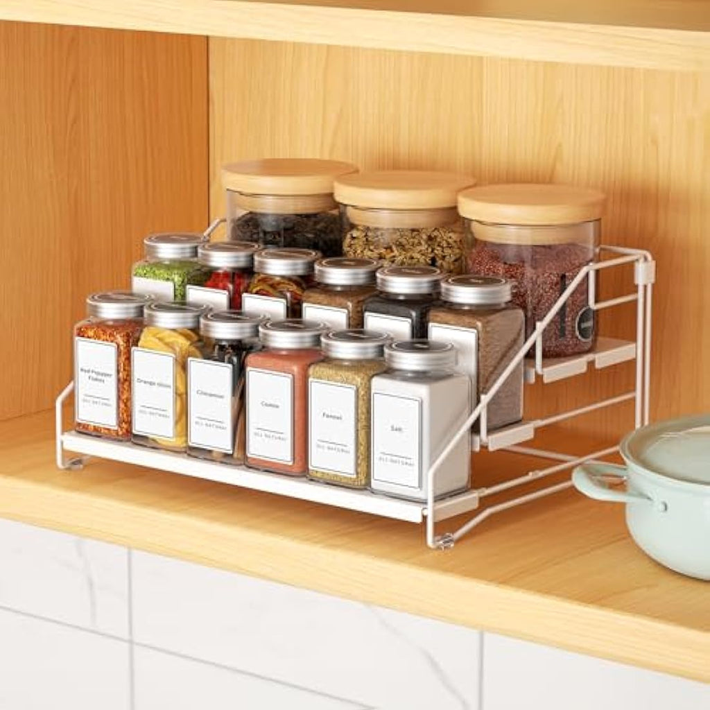 ZDDLOINP 4-Tier Spice Rack Organizer – Adjustable Metal Kitchen Storage