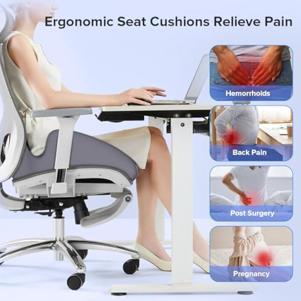 Jolof Store Memory Foam Seat Cushion – Orthopedic Coccyx & Sciatica Relief