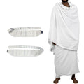 Men's 100% Cotton Ihram Set with Belt - 1500 GSM White