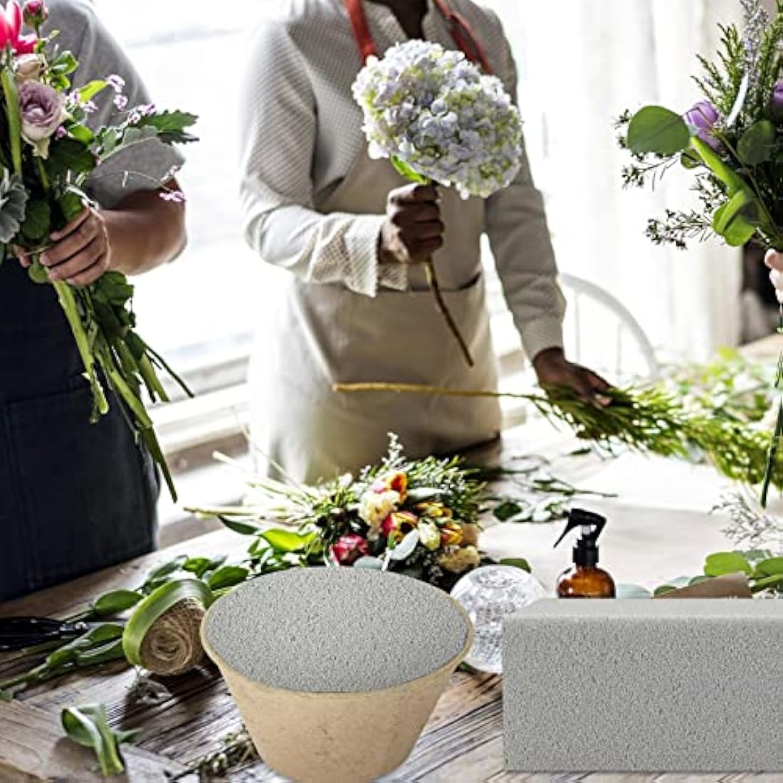 LOLYSIC Dry Floral Foam Blocks for Flower Arranging, 6 Pcs – Grey