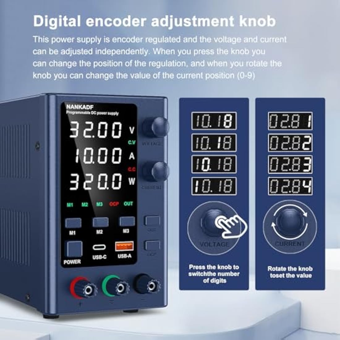 Variable DC Power Supply 32V 10A | Lab Bench Power Supply