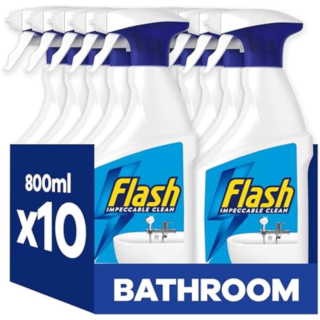 Flash Bathroom Cleaner Spray | Limescale Remover with Febreze | 8 Litres