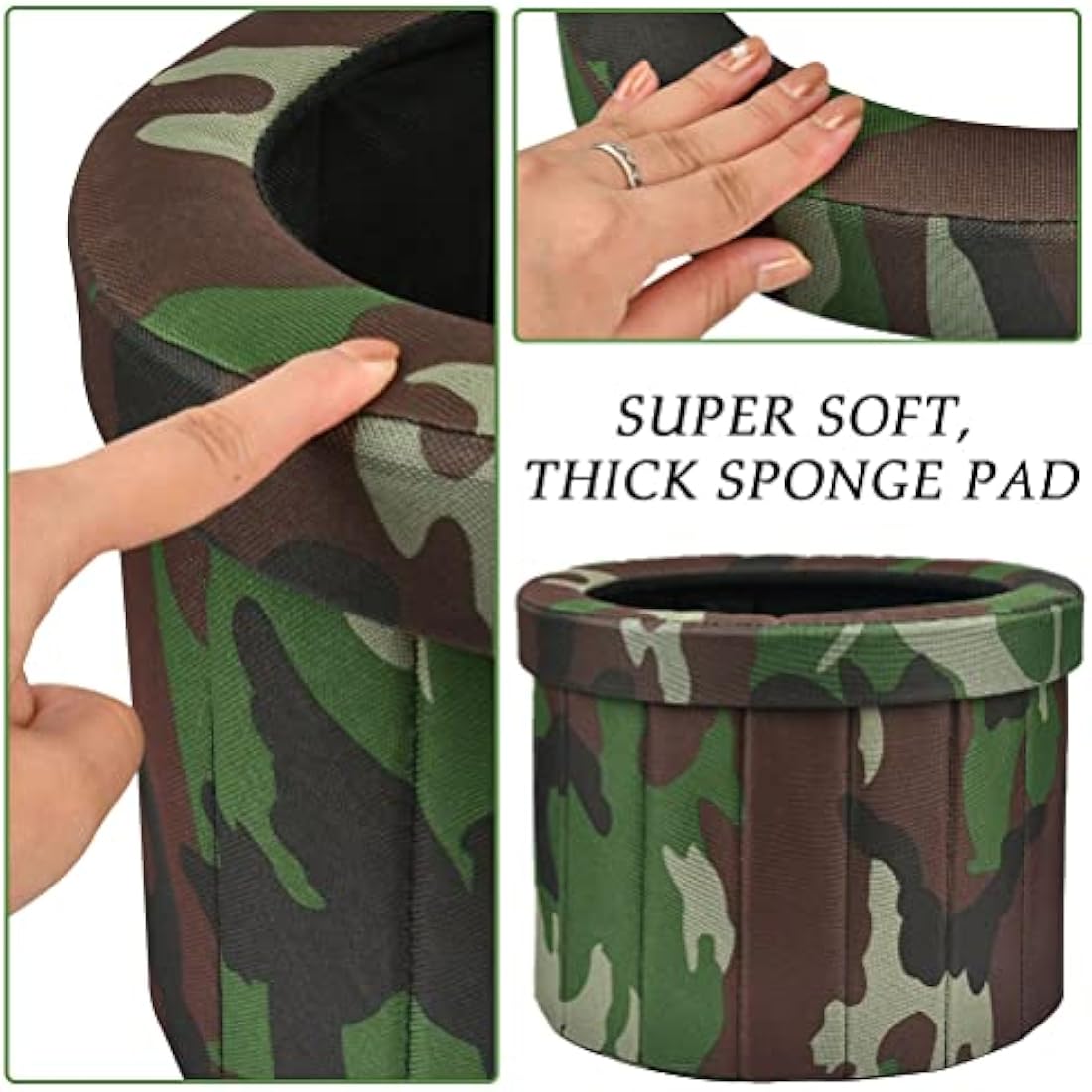CENBEN Foldable Camping Toilet | Portable Outdoor Potty with Sponge Cushion