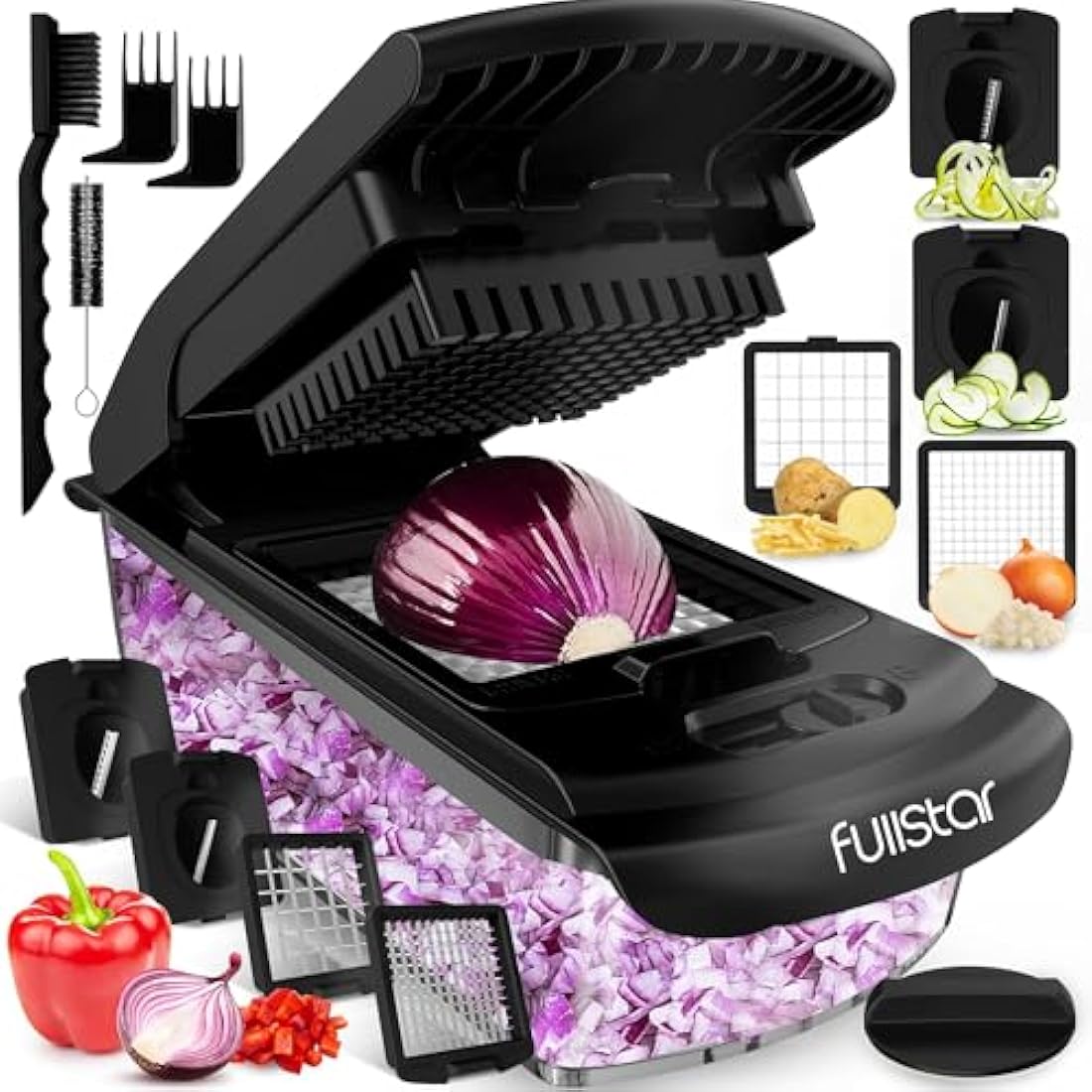 4-in-1 Vegetable Chopper and Dicer – Manual Kitchen Tool